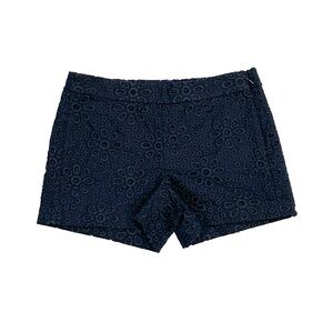 J. Crew Pinwheel Navy Eyelet Floral Shorts